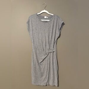 Gap Cinnched T-Shirt Dress Heathered Grey Size S